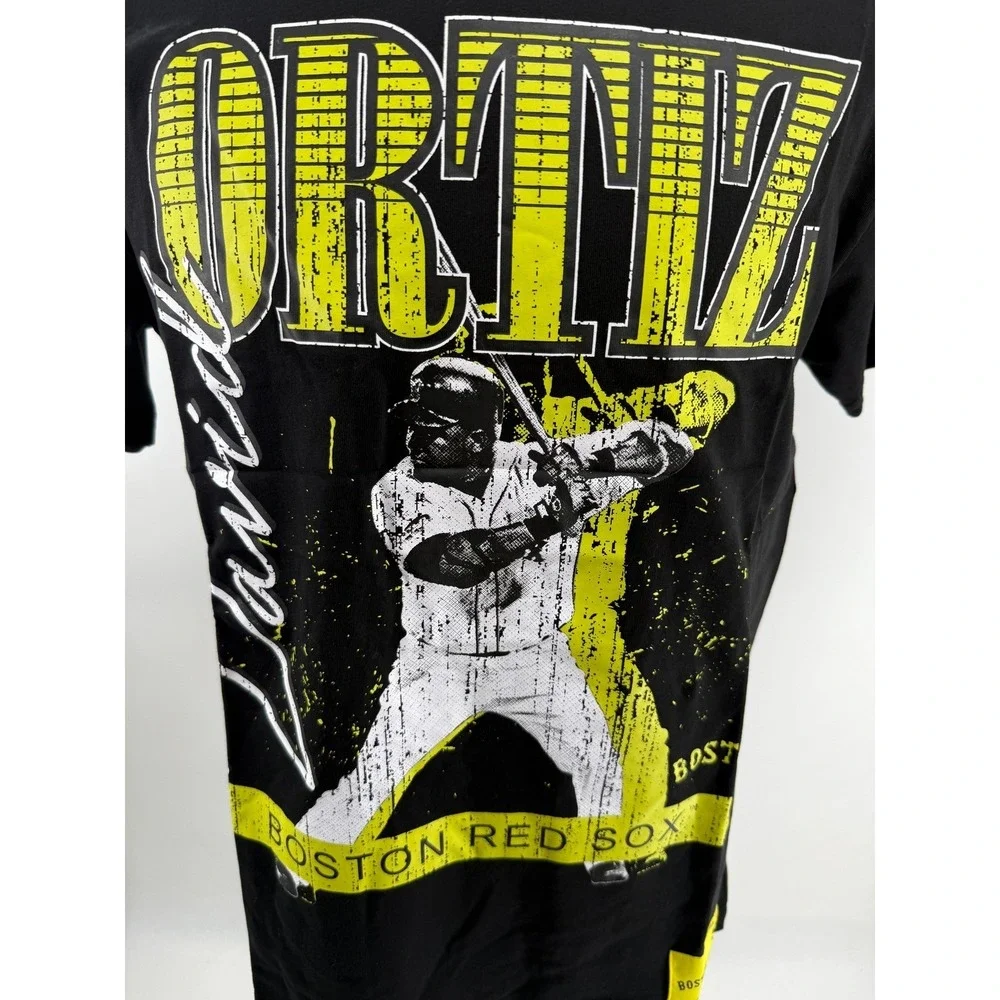 Mitchell & Ness David Ortiz Boston Red Sox Tee Shirt Men's Small Neon‎ NEW
